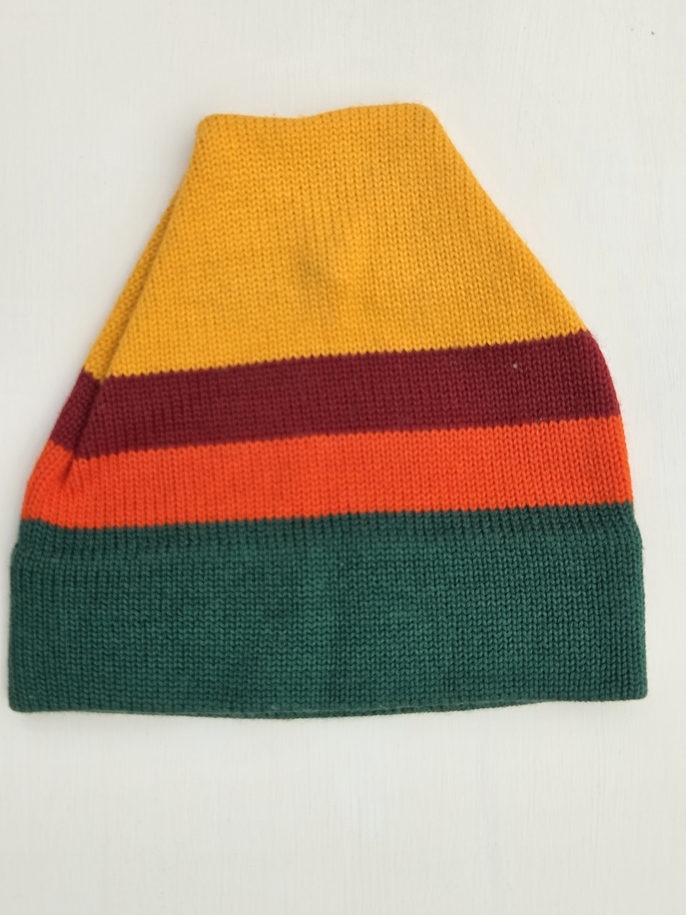 Vintage Smiley 100% Wool Beanie Hat Made In Sparks Nevada